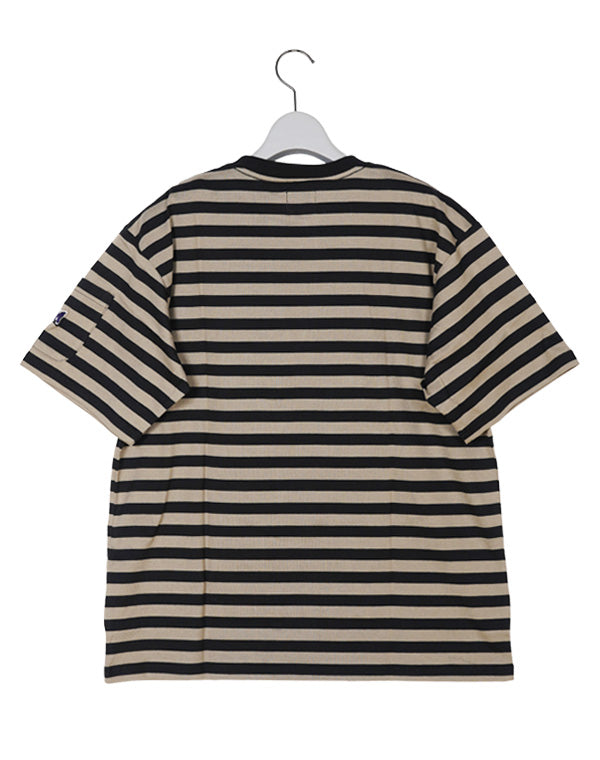 
                  
                    Load image into Gallery viewer, S/S CREW NECK TEE - COTTON STRIPE JERSEY / 304332241001
                  
                