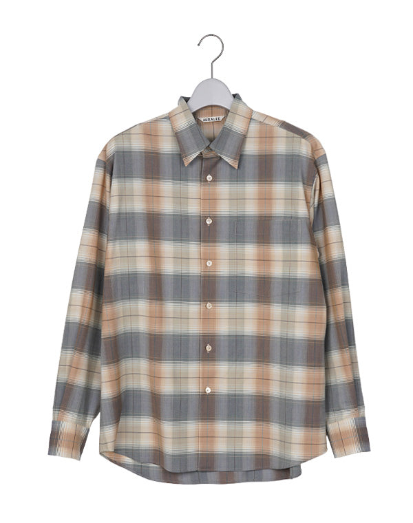 AURALEE オーラリー｜SUPER LIGHT WOOL CHECK SHIRT A26SS01LC｜GEA