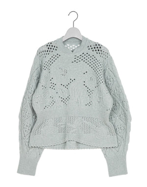 Mame Kurogouchi / Multi Pattern Low Gauge Knitted Top