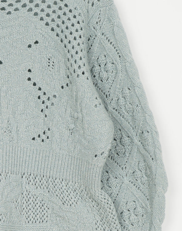 
                  
                    Load image into Gallery viewer, Multi Pattern Low Gauge Knitted Top / 301165252006
                  
                