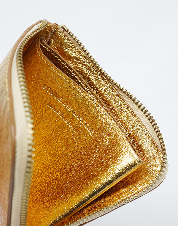 
                  
                    Load image into Gallery viewer, GOLD &amp;amp; SILVER L字型ZIP財布 / 349135241002
                  
                