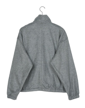 AURALEE / MEN PURE SILK COMFORT FLEECE HALF ZIP P/O / A25AP02SF