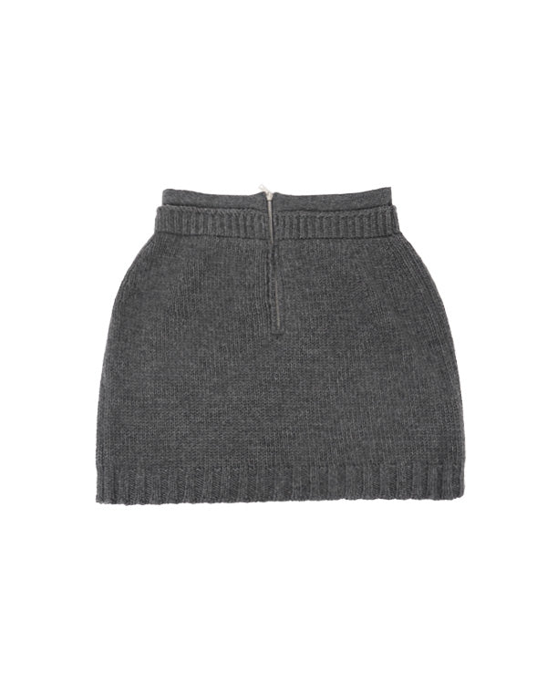 
                  
                    Load image into Gallery viewer, WOOL SOFT CORD KNIT MINI SKIRT / 320178242002
                  
                