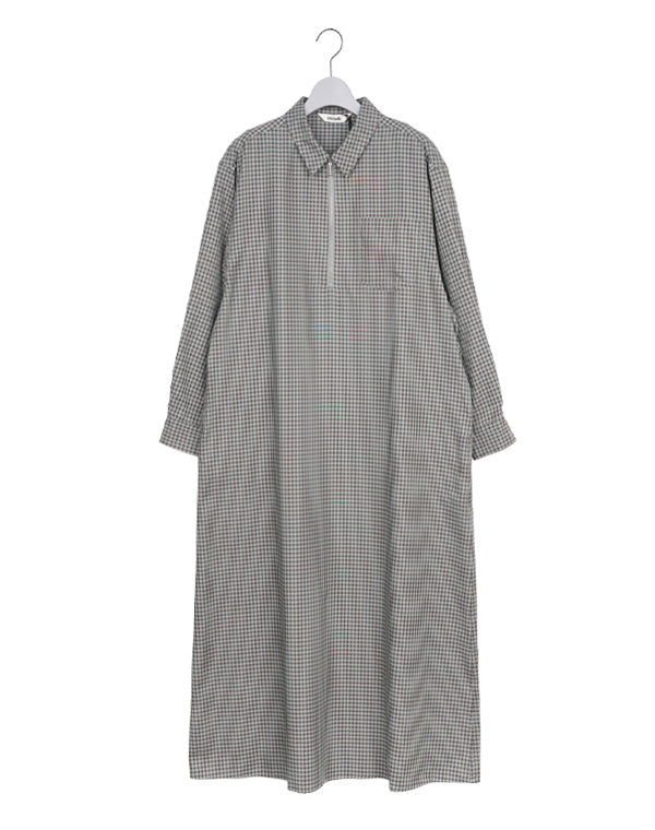 Oblada オブラダ｜ HALF ZIP DRESS(CHECK) M2610OP03｜GEA – satoseni