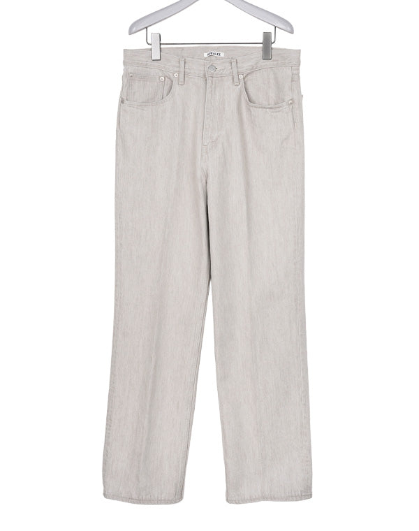 AURALEE オーラリー｜FADED HARD TWIST BROWN DENIM 5P PANTS
