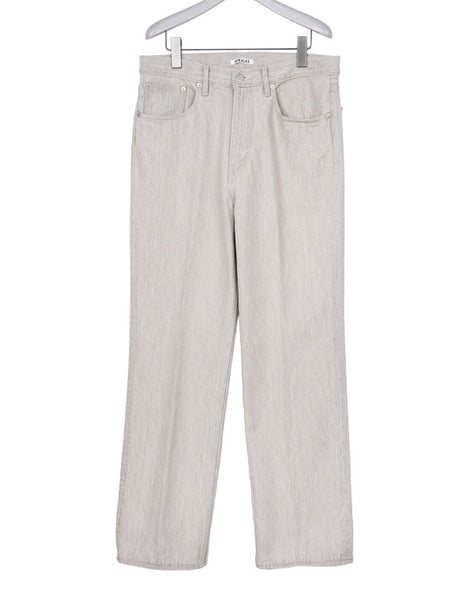 AURALEE オーラリー｜FADED HARD TWIST BROWN DENIM 5P PANTS