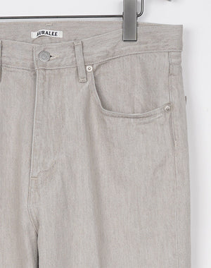 AURALEE オーラリー｜FADED HARD TWIST BROWN DENIM 5P PANTS