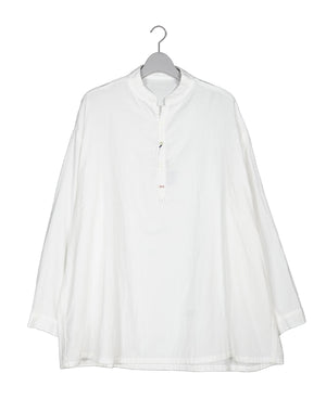 
                  
                    Load image into Gallery viewer, SUVIN GOLD GAUZE STAND COLLAR LONG SMOCK SHIRT
                  
                