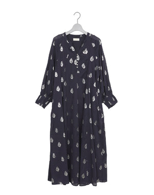 ne Quittez pas / Cotton Voile Foil Flower Print Sleeve Dress