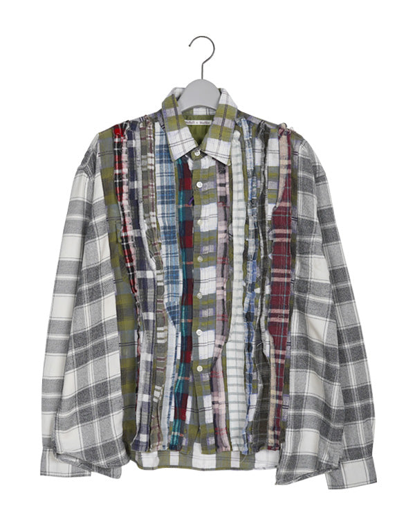 Flannel Shirt - > Ribbon Wide Shirt / 311332232002