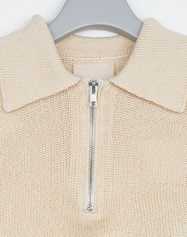 Kota Gushiken コウタグシケン｜Solid & Fluid Zip-up Knit KGSS26-K10