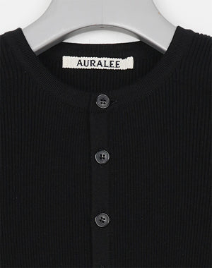 AURALEE オーラリー｜COTTON HIGH GAUGE RIB KNIT CROPPED CREW NECK