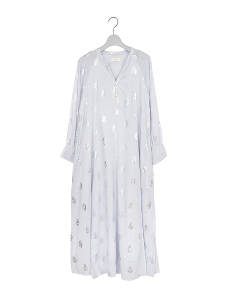 ne Quittez pas / Cotton Voile Foil Flower Print Sleeve Dress