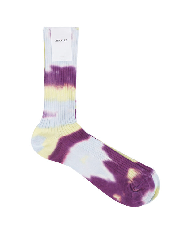 AURALEE オーラリー｜GIZA HIGH GAUGE TIE-DYE SOCKS A26SS05SX｜GEA