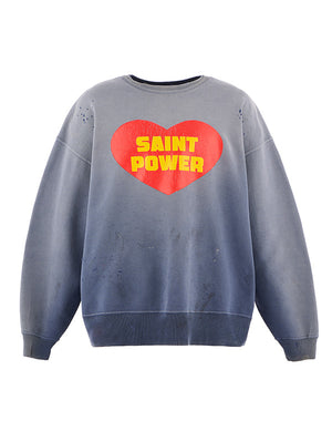 SAINT Mxxxxxx セントマイケル SAINT POWER スウェット SAINT Mxxxxxx セントマイケル｜CRW NECK SWT/SAINT POWER/NAVY SM-HR1