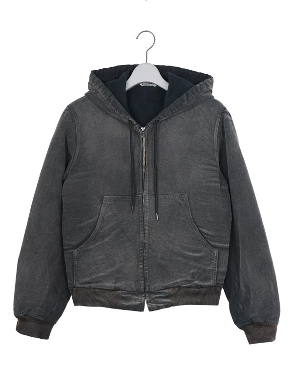 AURALEE / PRODUCT DYED ORGANIC COTTON DUCK SHORT ZIP PARKA