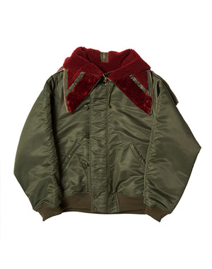 
                  
                    Load image into Gallery viewer, PETAL MOUTH HOOD BOMBER JACKET / 313175242004
                  
                