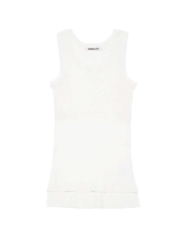 COTTON HIGH GAUGE RIB KNIT TANK / 301178251005 – satoseni online