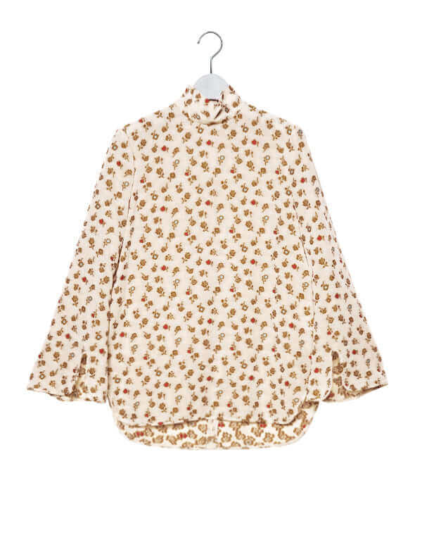 SALE】Floral Jacquard Hight Neck Blouse / 301165251001 – satoseni