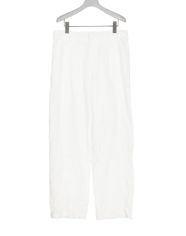 WRINKLED WASHED FINX TWILL PANTS / 315192241005
