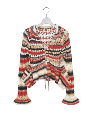 
                  
                    Load image into Gallery viewer, Face Hand Knit Cardigan / 308333242002
                  
                