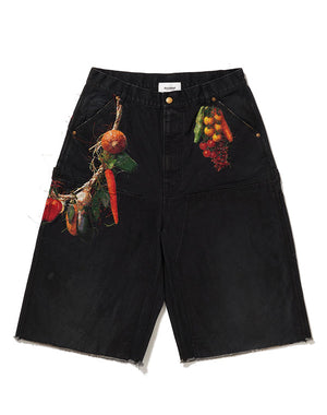 doublet ダブレット｜VEGETABLE EMBROIDERY CUT-OFF PANTS 26SS19PT350