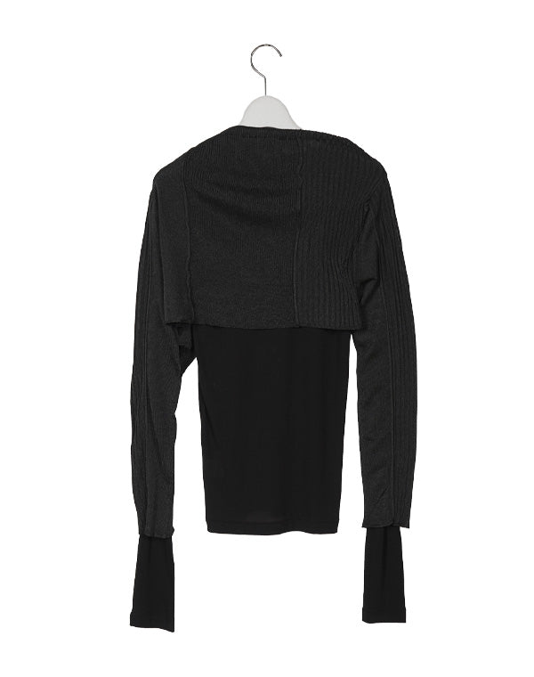 
                  
                    Load image into Gallery viewer, Neck Drawstring Knit Cardigan / 308333241001
                  
                