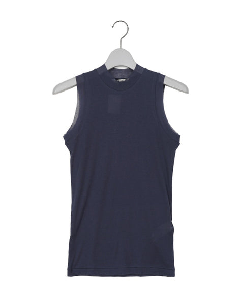 AURALEE オーラリー Sheer タンクトップ ブラック AURALEE オーラリー｜SUPER HIGH GAUGE SHEER RIB TANK TOP｜GEA