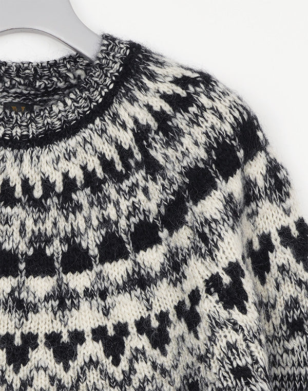 
                  
                    Load image into Gallery viewer, Women MOHAIR NORDIC CREW NECK / 301335252008
                  
                