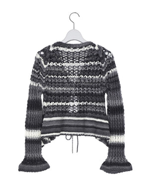 
                  
                    Load image into Gallery viewer, Face Hand Knit Cardigan / 308333242002
                  
                