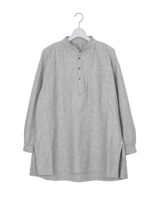 porter classicポータークラシック｜STAND COLLAR LONG SMOCK SHIRT