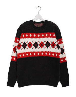 
                  
                    Load image into Gallery viewer, Crew Neck Sweater - Argyle / 301332242001
                  
                