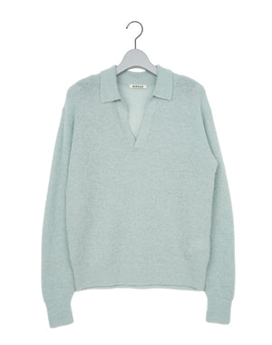 AURALEE オーラリー｜BABY SURI ALPACA SHEER KNIT SKIPPER POLO｜GEA