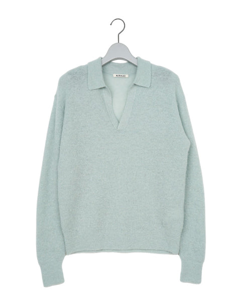 AURALEE オーラリー｜BABY SURI ALPACA SHEER KNIT SKIPPER POLO｜GEA