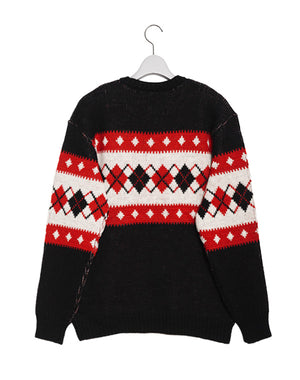 
                  
                    Load image into Gallery viewer, Crew Neck Sweater - Argyle / 301332242001
                  
                