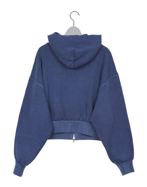 INSCRIRE / Navy Zip Hoodie / I25AW-BC113 – satoseni online store