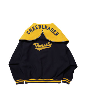 
                  
                    Load image into Gallery viewer, PETAL MOUTH HOOD VARSITY JACKET / 313175251001
                  
                