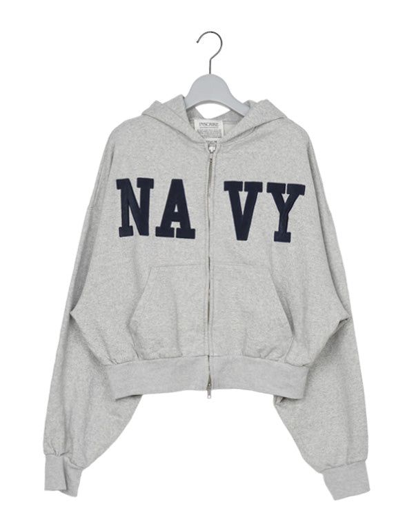 INSCRIRE / Navy Zip Hoodie / I25AW-BC113 – satoseni online store