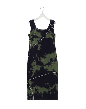 
                  
                    Load image into Gallery viewer, &amp;quot;Kintsugi&amp;quot; Velour Jersey Square Neck Sleeveless Dress / 303165242006
                  
                