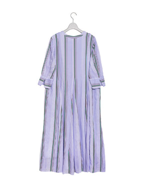 
                  
                    Load image into Gallery viewer, Cotton Voile Stripe Panel Dress / 303237242001
                  
                