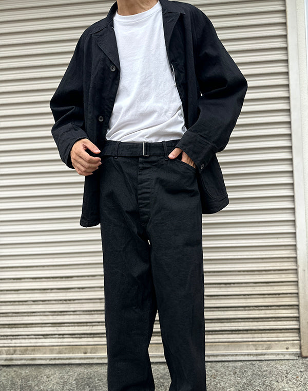 AURALLE ワイドベルテッドパンツ　ブラック　4 AURALLE ワイドベルテッドパンツ ブラック 4