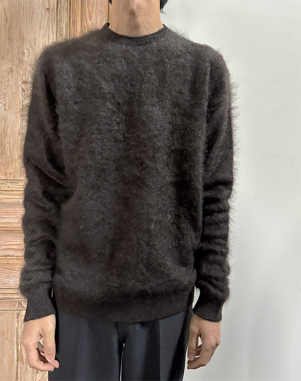 
                  
                    Load image into Gallery viewer, Blushed Cashmere Clue Neck Pullover / BDA11401MA
                  
                