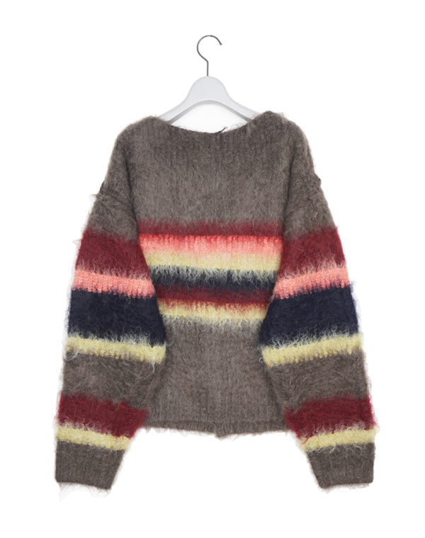 
                  
                    Load image into Gallery viewer, Double Stripe Knit Cardigan / 308333242001
                  
                