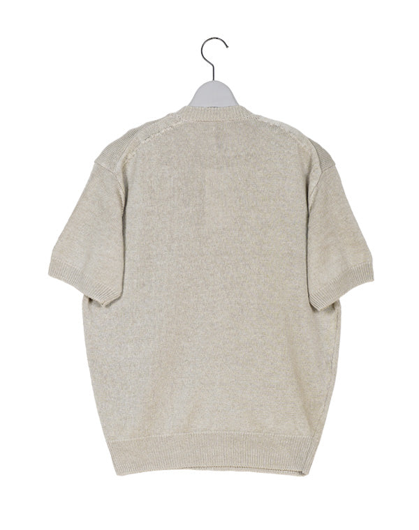 
                  
                    Load image into Gallery viewer, WASHED HIGH COUNT LINEN CREW NECK S/S / 304335241001
                  
                