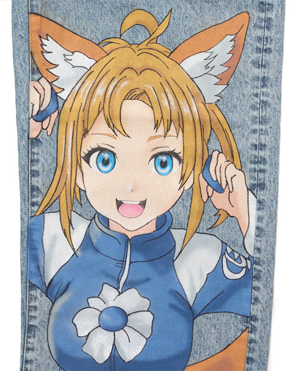 
                  
                    Load image into Gallery viewer, ANIME HAND-PAINTING DENIM PANTS / 317175251001
                  
                