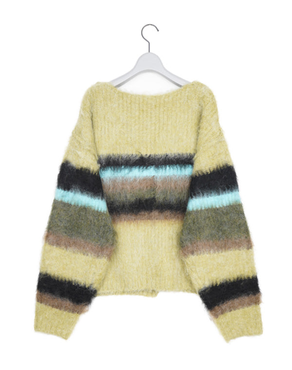 
                  
                    Load image into Gallery viewer, Double Stripe Knit Cardigan / 308333242001
                  
                