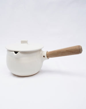 馬場勝文 / 耐熱ミルクパン蓋付き（白） – satoseni online store