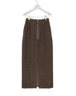 
                  
                    Load image into Gallery viewer, LAMA SHETLAND WOOL TWEED SKIRT / 320178242003
                  
                