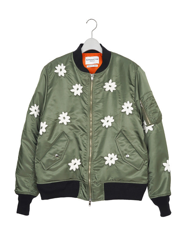NOMARHYTHM TEXTILE / Flower Embroidery Flight Jacket / N40-JK 01C
