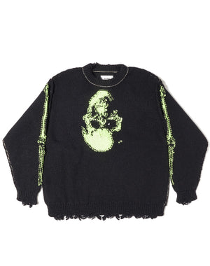 doublet ダブレット｜GLOW-IN-THE-DARK SKULL KNIT PULLOVER｜GEA